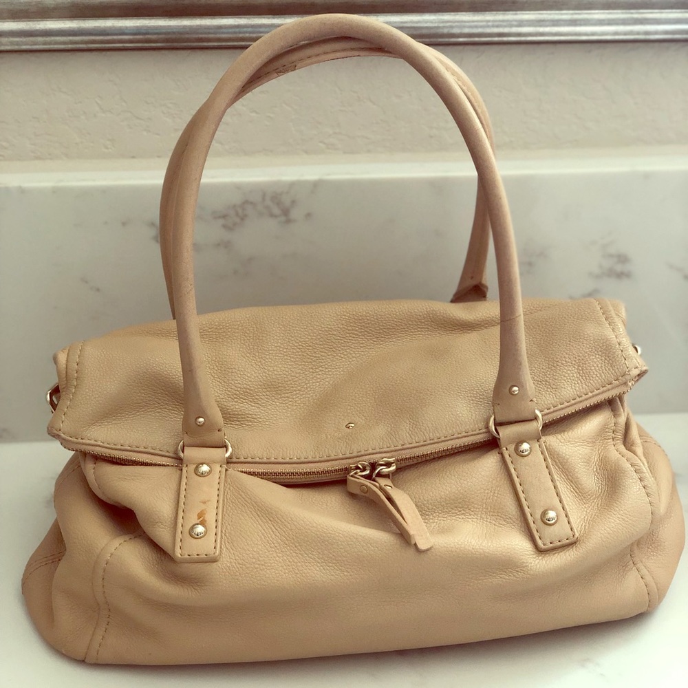 Kate Spade Beige Cobble Hill Leslie Satchel